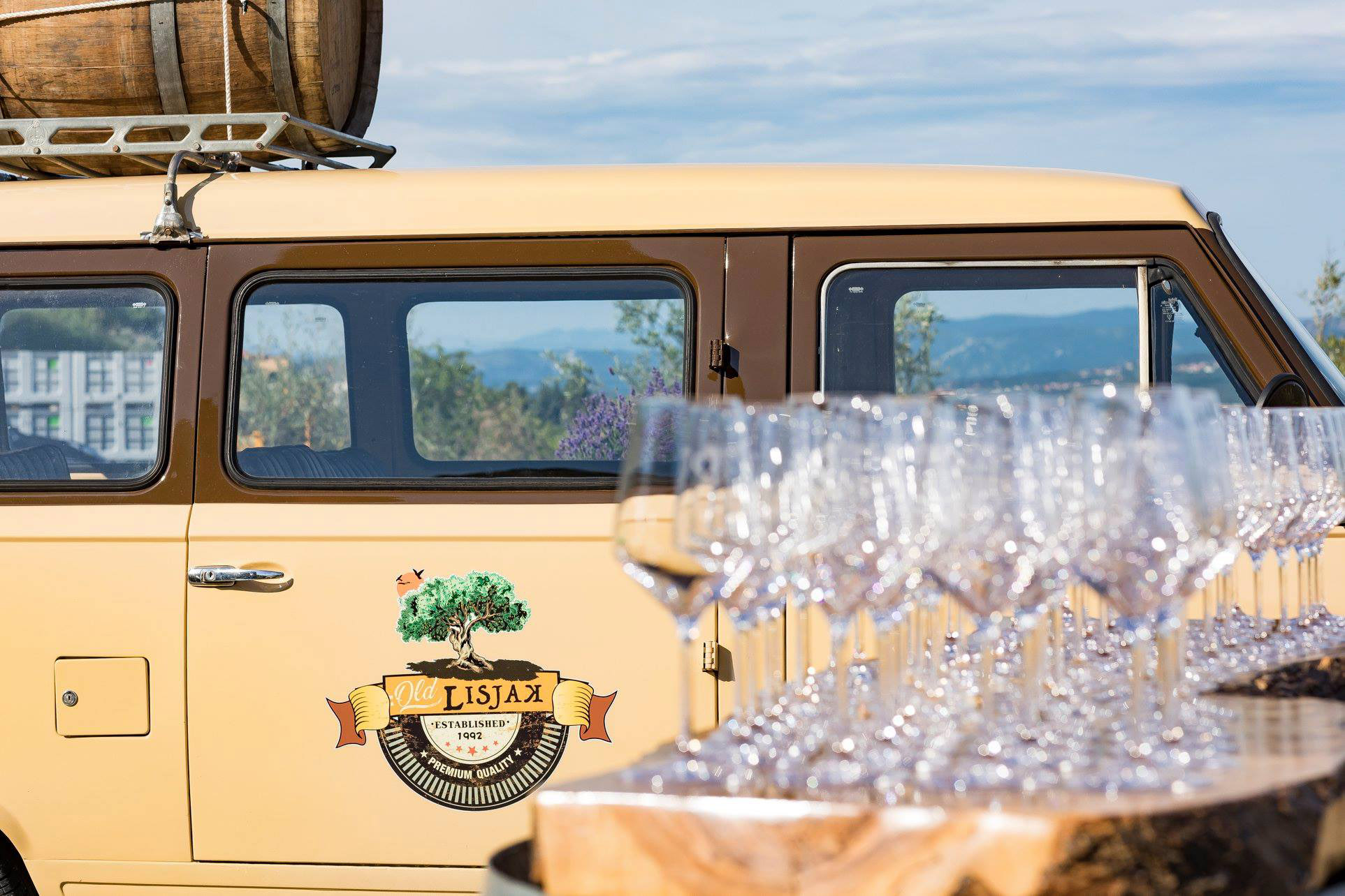 tasting in the olive grove