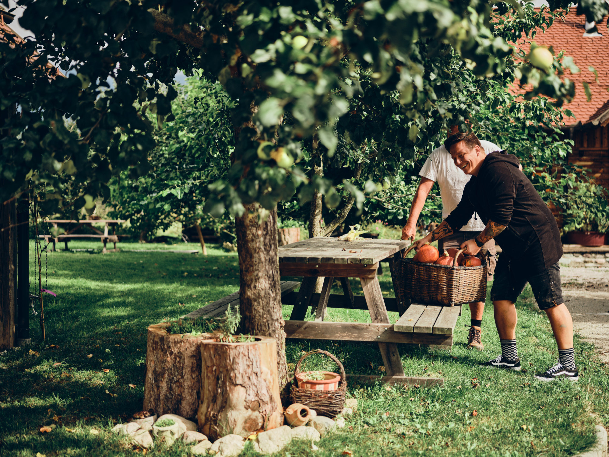 Jorg Zupan in the garden
